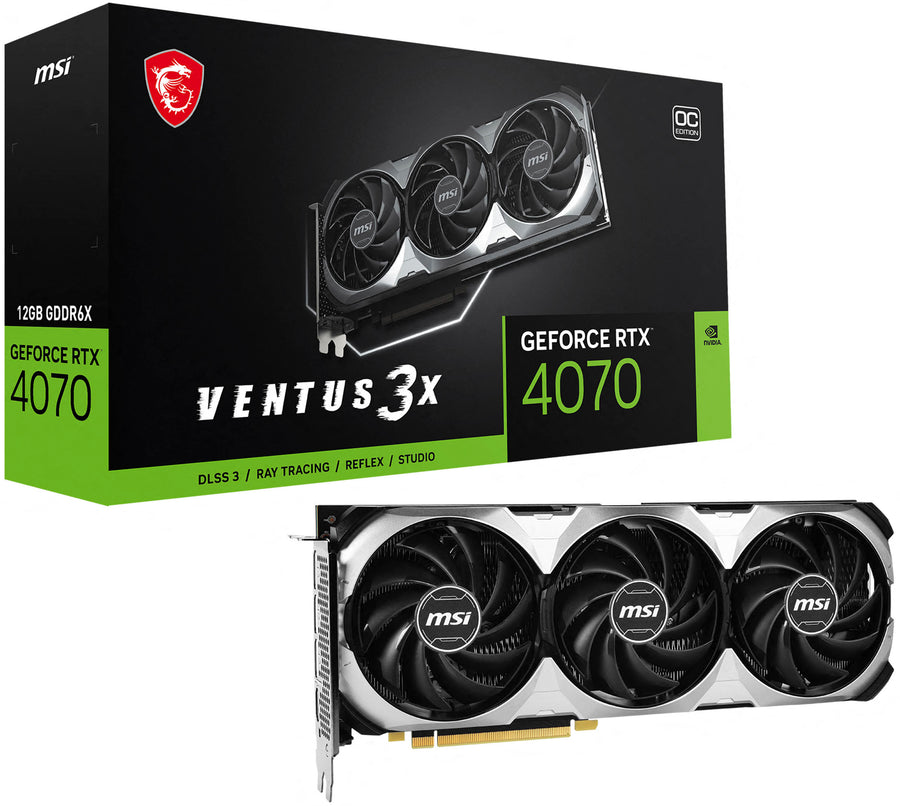 MSI - NVIDIA GeForce RTX 4070 12GB VENTUS 3X OC 12GB DDR6X PCI Express 4.0 Graphics Card_0