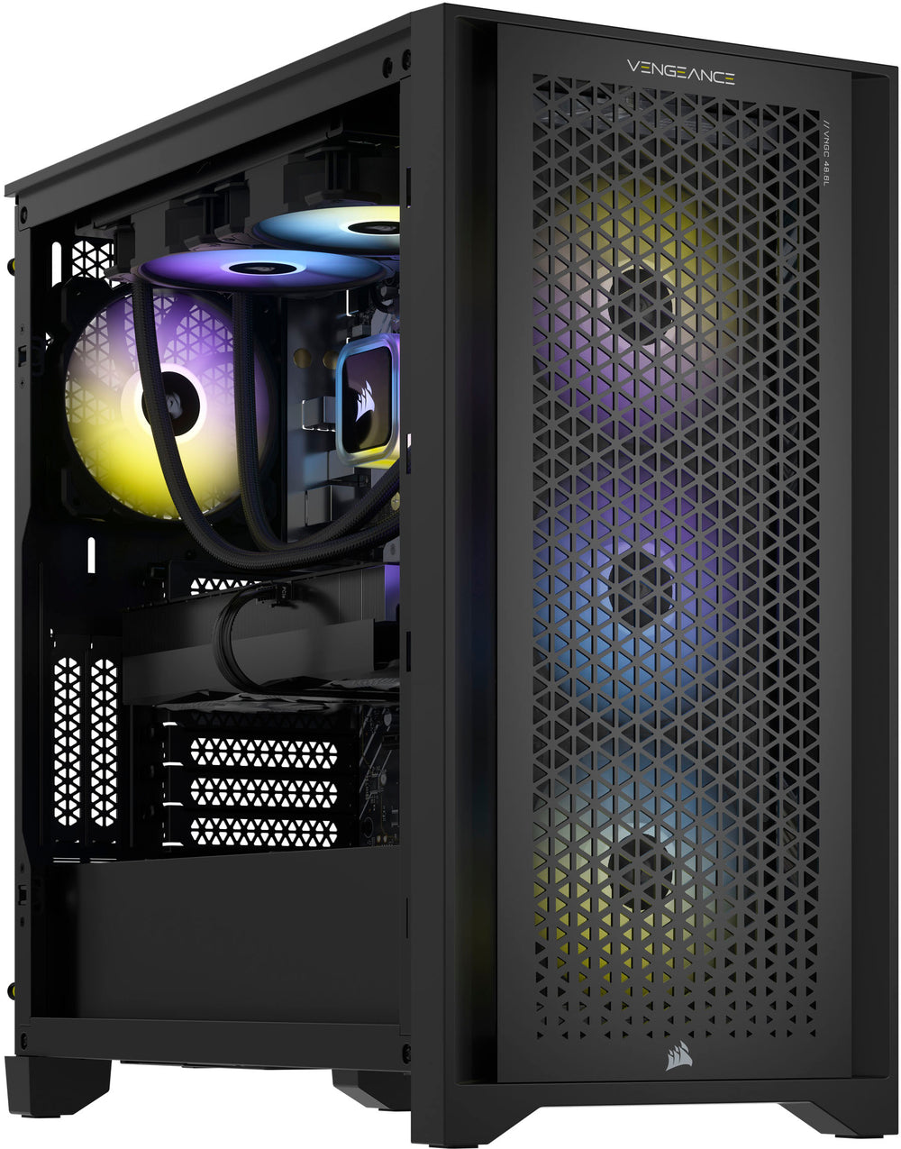 CORSAIR - VENGEANCE a7300 Gaming Desktop - AMD Ryzen 9 7900X - 64GB DDR5 5600 MHz Memory - NVIDIA GeForce RTX 4090 - 2TB SSD - Black_1