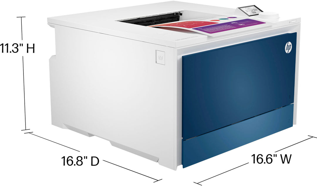 HP - LaserJet Pro 4201dw Wireless Color Laser Printer - White/Blue_6