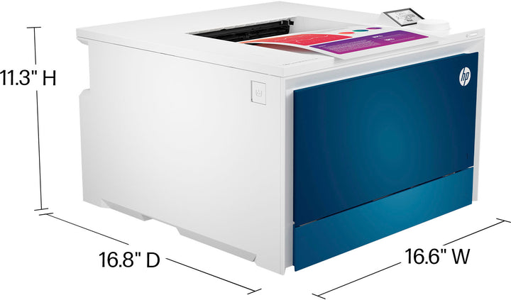 HP - LaserJet Pro 4201dn Color Laser Printer - White/Blue_5