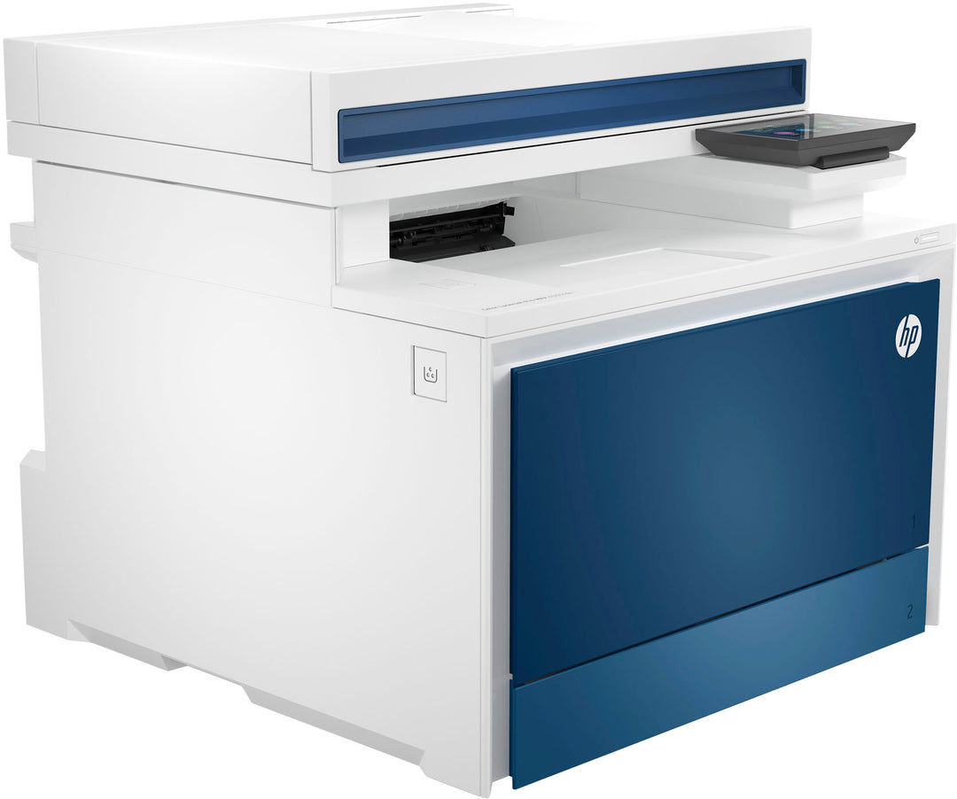 HP - LaserJet Pro 4301fdn Color All-in-One Laser Printer - White/Blue_2