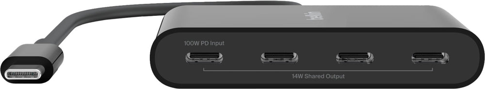 Belkin - 4-Port USB-C Hub, 4 USB-C 3.2 Gen 2 Ports, 100W PD, Compatible with Mac, iPad, Chromebook, PC_1