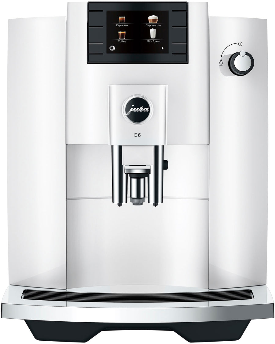Jura - E6  Espresso Machine with Easy Cappuccino Function - Piano White_0