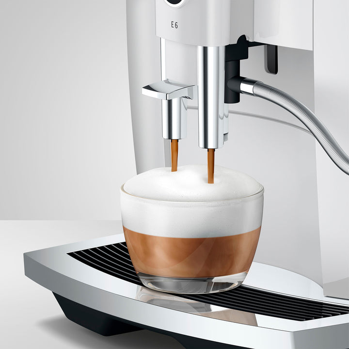 Jura - E6  Espresso Machine with Easy Cappuccino Function - Piano White_9