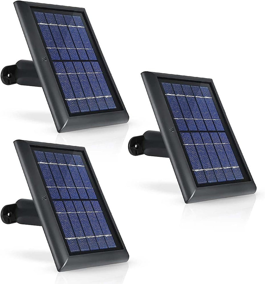 Wasserstein - Solar Panels for Ring Spotlight Camera Battery and Ring Stick Up Camera Battery (3-Pack) - Black_0