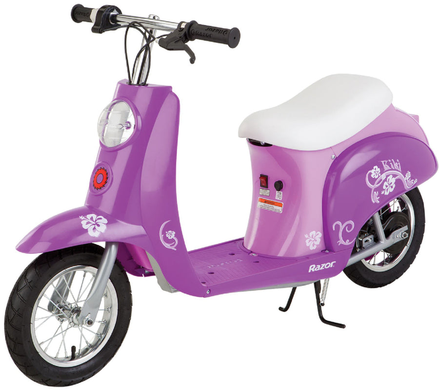 Razor - Pocket Mod Miniature Euro-Style Electric Scooter with up to 40 Minutes Ride Time and 15 mph Max Speed - Purple_0