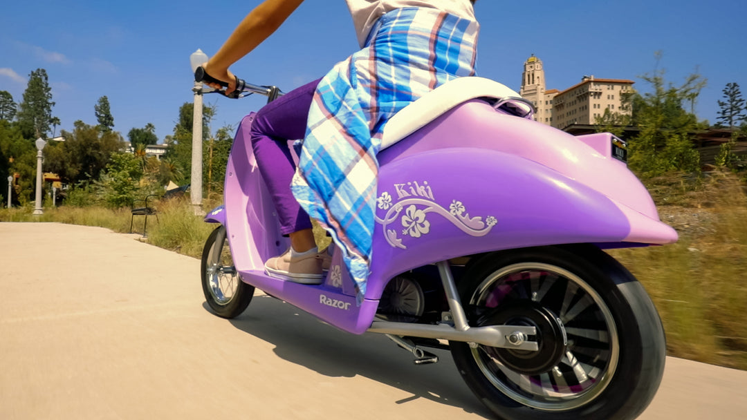 Razor - Pocket Mod Miniature Euro-Style Electric Scooter with up to 40 Minutes Ride Time and 15 mph Max Speed - Purple_2