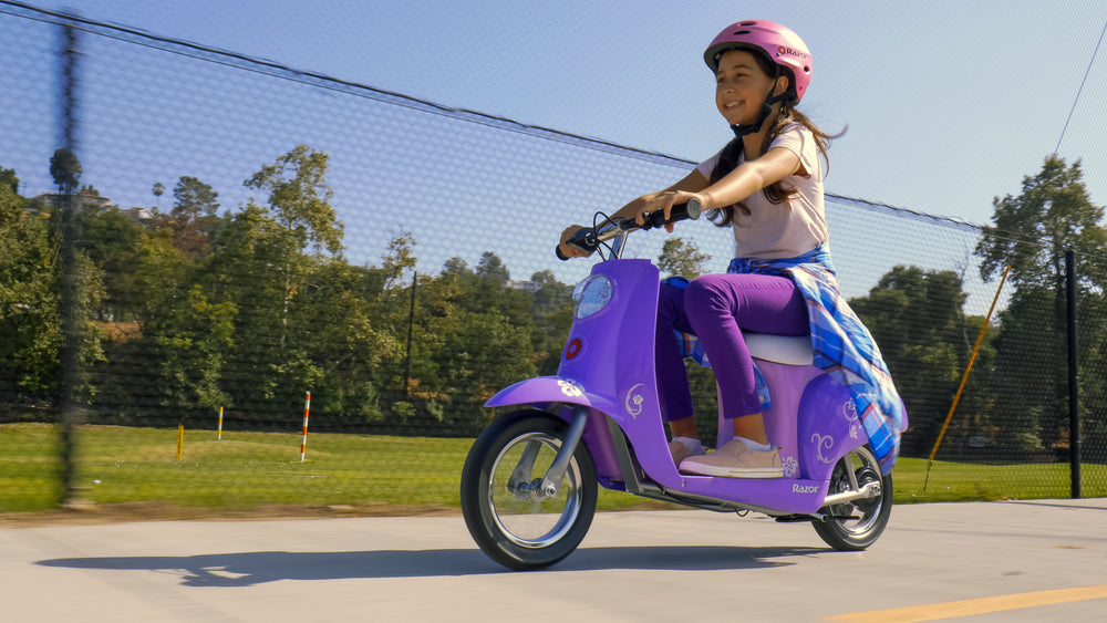 Razor - Pocket Mod Miniature Euro-Style Electric Scooter with up to 40 Minutes Ride Time and 15 mph Max Speed - Purple_1