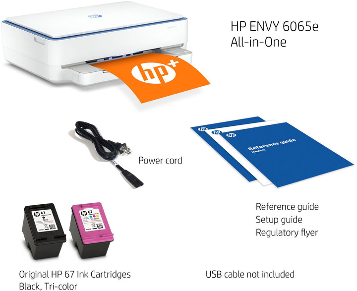 HP - ENVY 6065e Wireless All-in-One Inkjet Printer with 3 months of Instant Ink included with HP+_9
