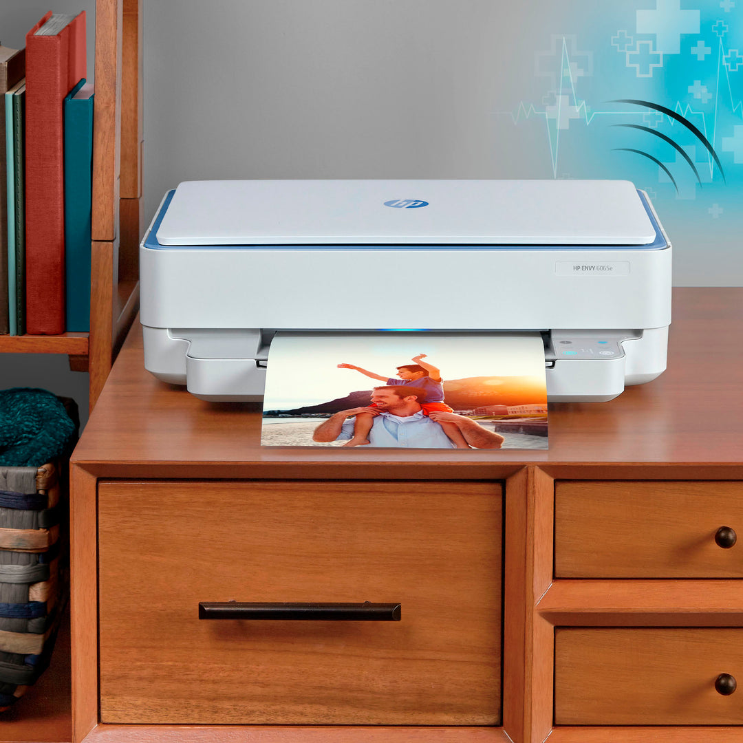 HP - ENVY 6065e Wireless All-in-One Inkjet Printer with 3 months of Instant Ink included with HP+_5