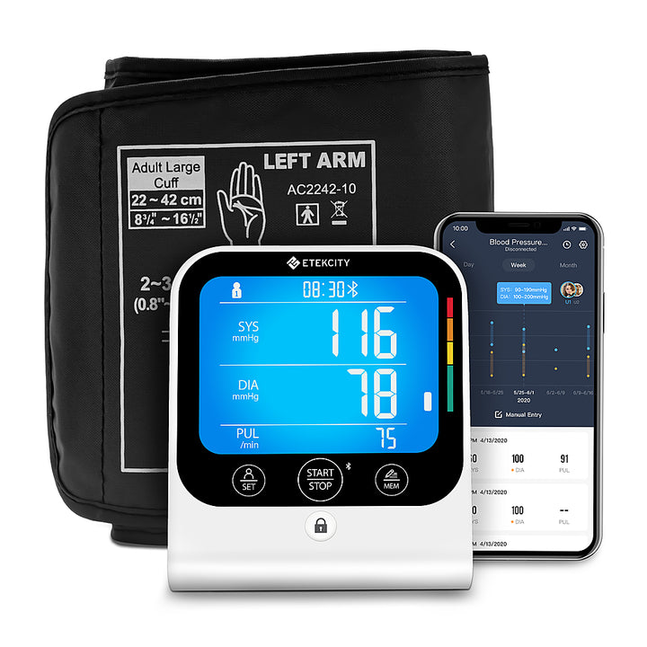 Etekcity - Smart Blood Pressure Monitor - White_0