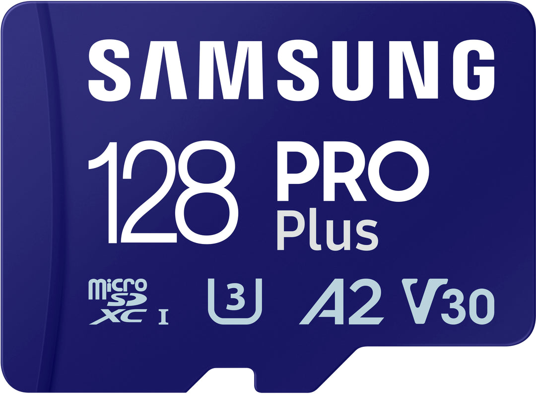 SAMSUNG Pro Plus + Adapter 128GB microSDXC Memory Card, Up-to 180MB/s, UHS-l, C10,U3,V30,A2._0