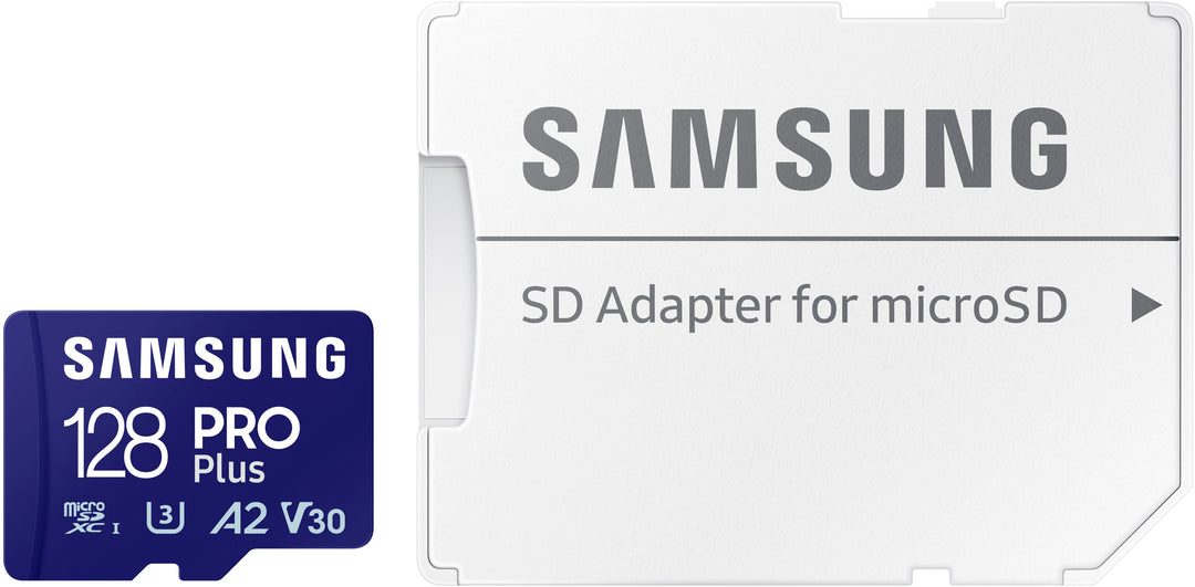 SAMSUNG Pro Plus + Adapter 128GB microSDXC Memory Card, Up-to 180MB/s, UHS-l, C10,U3,V30,A2._3