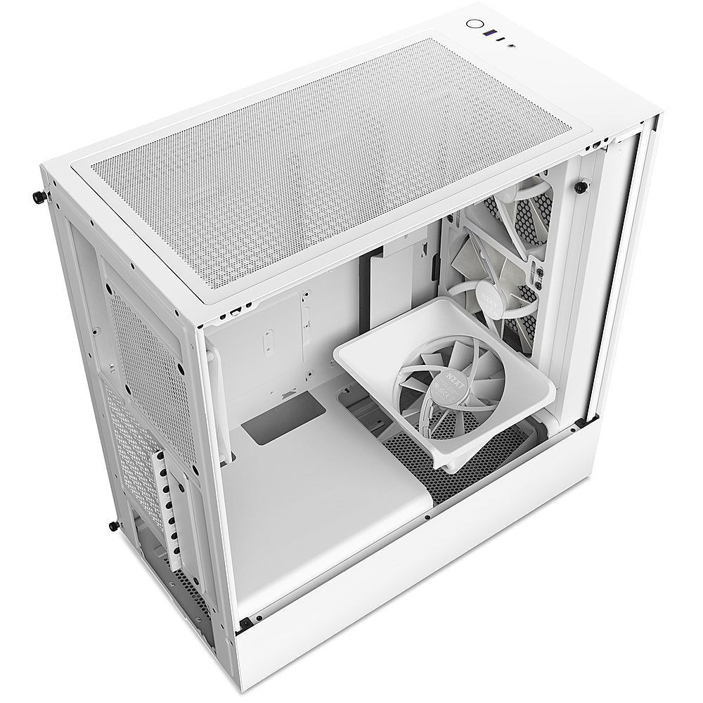 NZXT - H5 Flow RGB ATX Mid-Tower Case with RGB Fans - White_3
