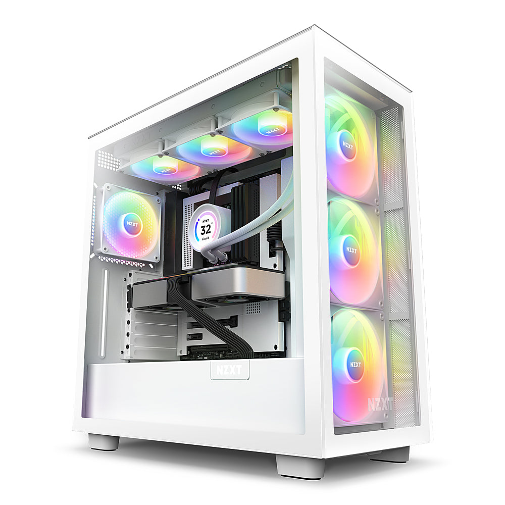 NZXT - Kraken Elite 360 - 120mm Fans + AIO 360mm Radiator Liquid Cooling System with 2.36" wide-angle LCD display and RGB Fans - White_3