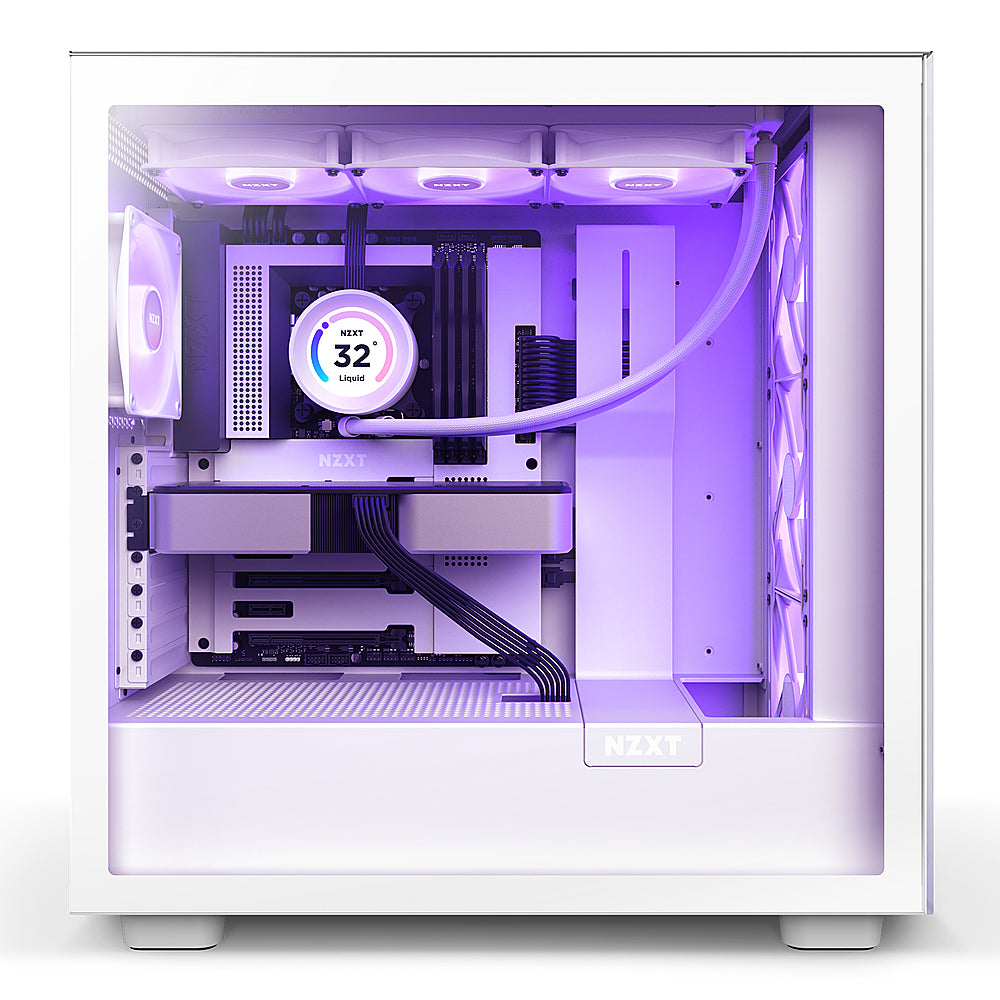 NZXT - Kraken Elite 360 - 120mm Fans + AIO 360mm Radiator Liquid Cooling System with 2.36" wide-angle LCD display and RGB Fans - White_1
