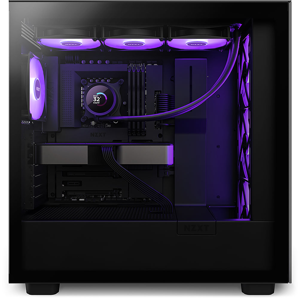 NZXT - Kraken 360 - 120mm Fans + AIO 360mm Radiator Liquid Cooling System with 1.54" LCD display and RGB Fans - Black_1