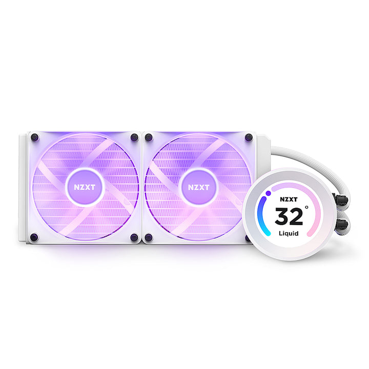 NZXT - Kraken Elite 240 - 120mm Fans + AIO 240mm Radiator Liquid Cooling System with 2.36" wide-angle LCD display and RGB Fans - White_2