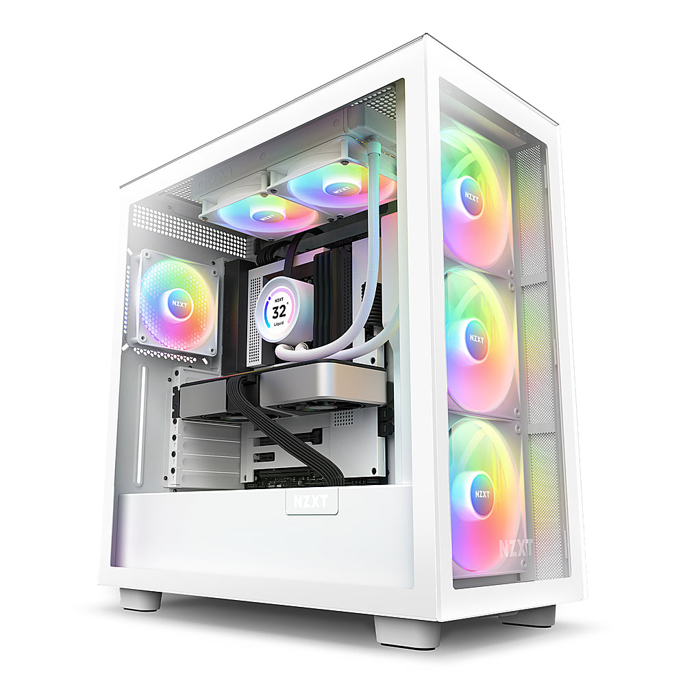 NZXT - Kraken Elite 240 - 120mm Fans + AIO 240mm Radiator Liquid Cooling System with 2.36" wide-angle LCD display and RGB Fans - White_3