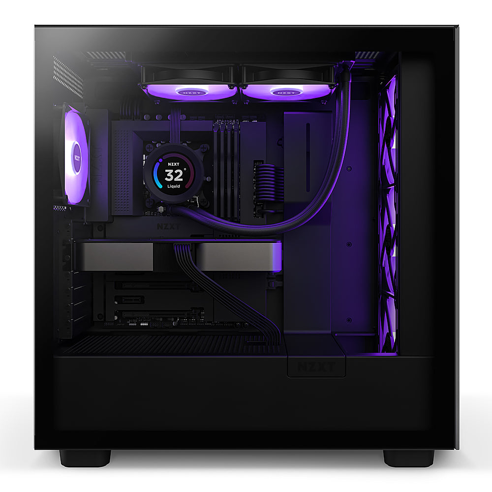 NZXT - Kraken Elite 240 - 120mm Fans + AIO 240mm Radiator Liquid Cooling System with 2.36" wide-angle LCD display and RGB Fans - Black_1