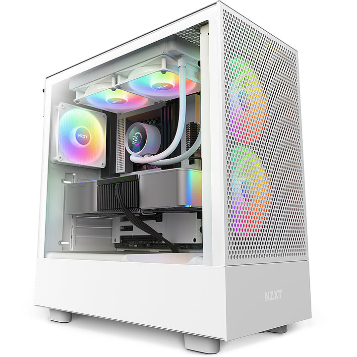 NZXT - Kraken 240 - 120mm Fans + AIO 240mm Radiator Liquid Cooling System with 1.54" LCD display and RGB Fans - White_3