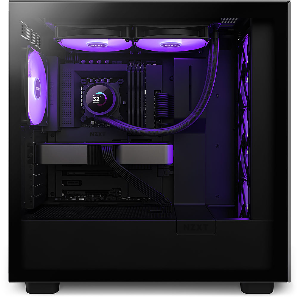 NZXT - Kraken 280 - 140mm Fans + AIO 280mm Radiator Liquid Cooling System with 1.54" LCD display and RGB Fans - Black_1