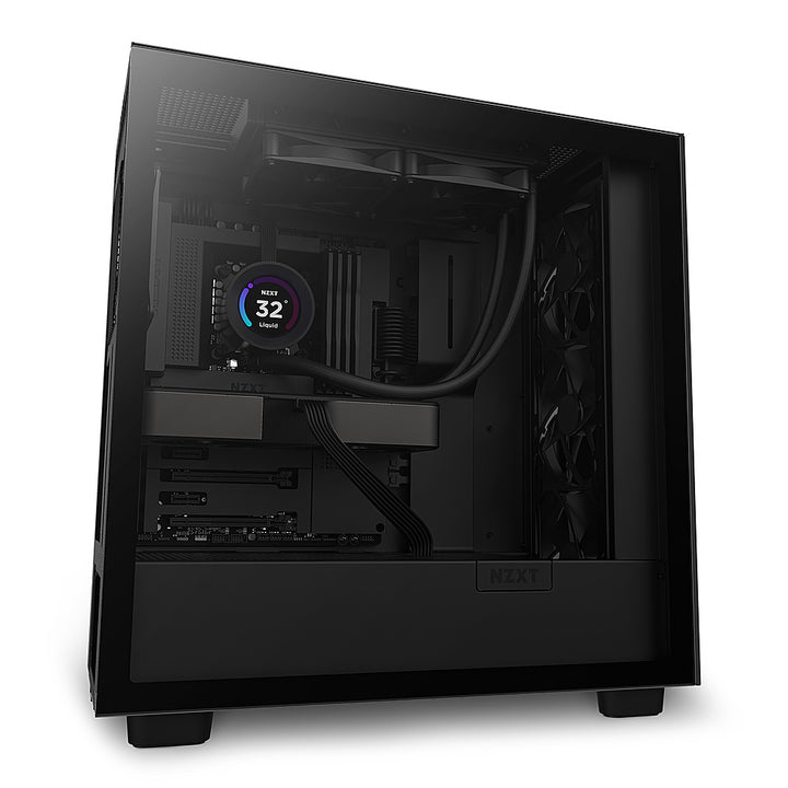 NZXT - Kraken Elite 240 - 120mm Fans + AIO 240mm Radiator Liquid Cooling System with 2.36" wide-angle LCD display and F  Fans - Black_3