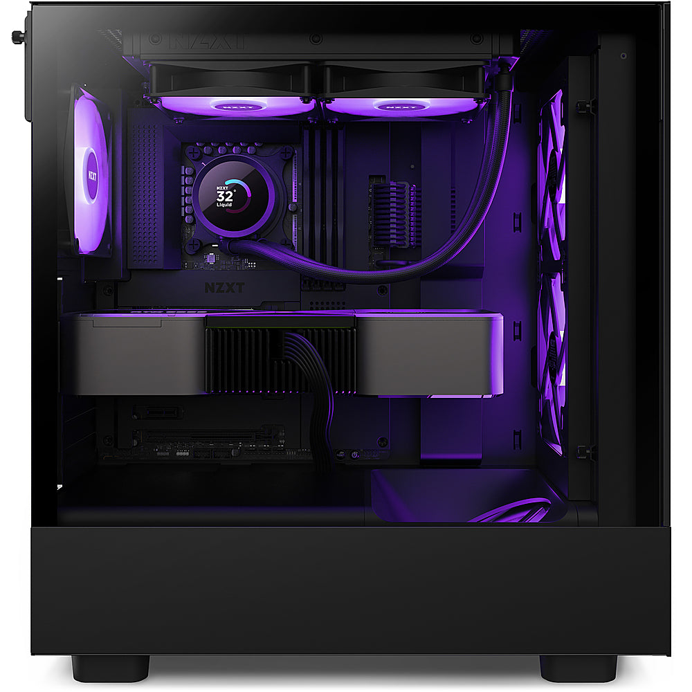 NZXT - Kraken 240 - 120mm Fans + AIO 240mm Radiator Liquid Cooling System with 1.54" LCD display and RGB Fans - Black_1