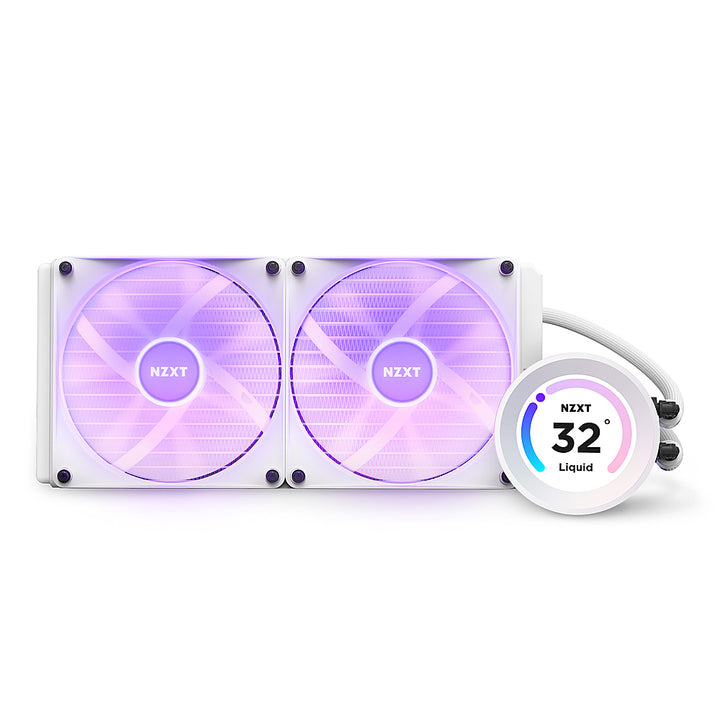 NZXT - Kraken Elite 280 - 140mm Fans + AIO 280mm Radiator Liquid Cooling System with 2.36" wide-angle LCD display and RGB Fans - White_3