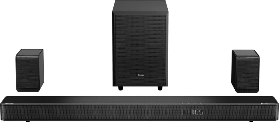 Hisense - 5.1.2 Dolby ATMOS  Soundbar with Satellite Speakers & Wireless Subwoofer - Black_0