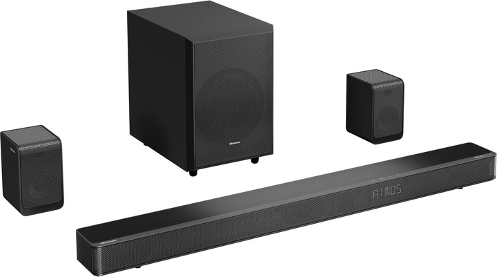 Hisense - 5.1.2 Dolby ATMOS  Soundbar with Satellite Speakers & Wireless Subwoofer - Black_2