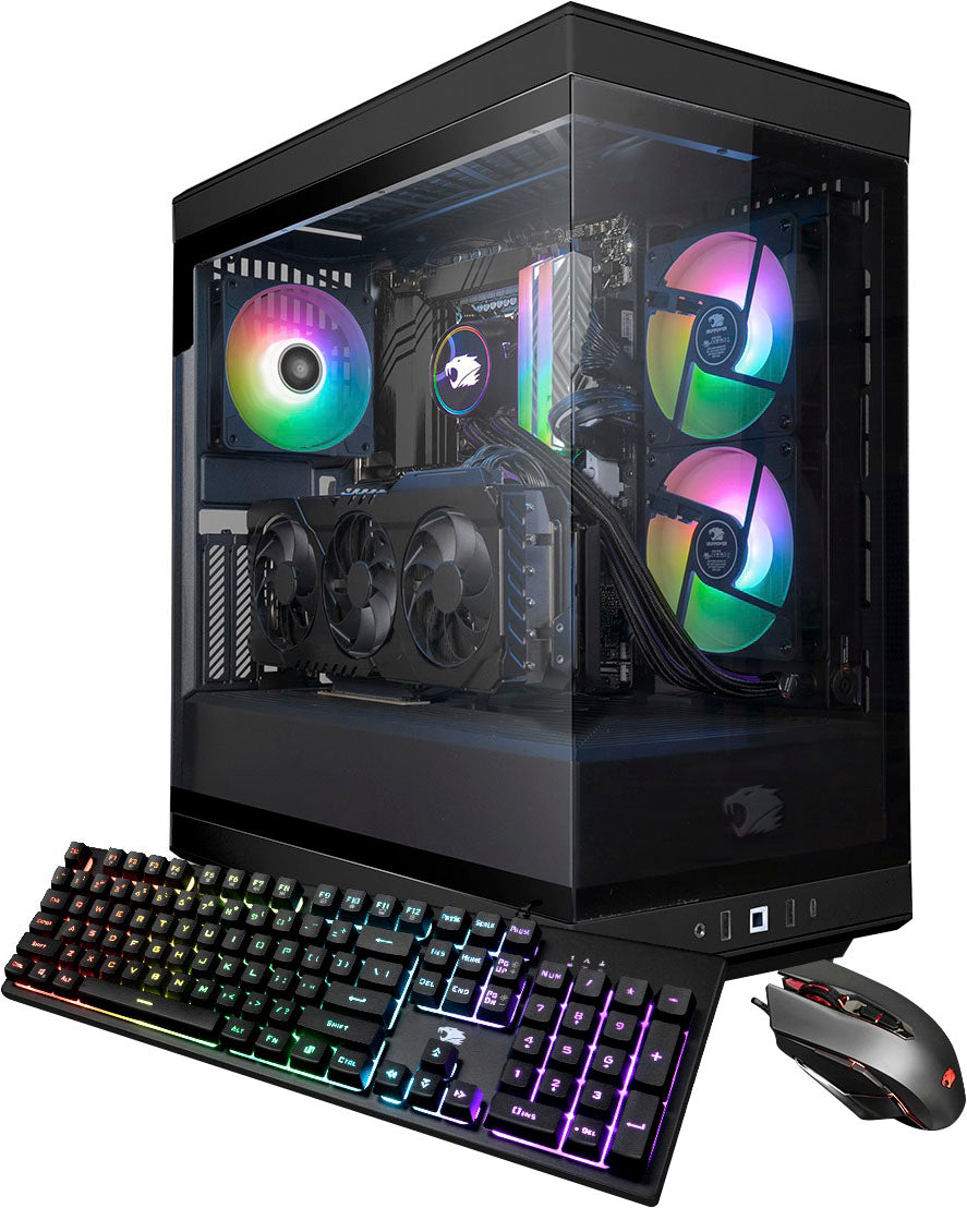 iBUYPOWER - Y40 Gaming Desktop - Intel Core i7 13700KF - 32GB Memory - NVIDIA GeForce RTX 4070 12GB - 1TB NVMe SSD - Black_0