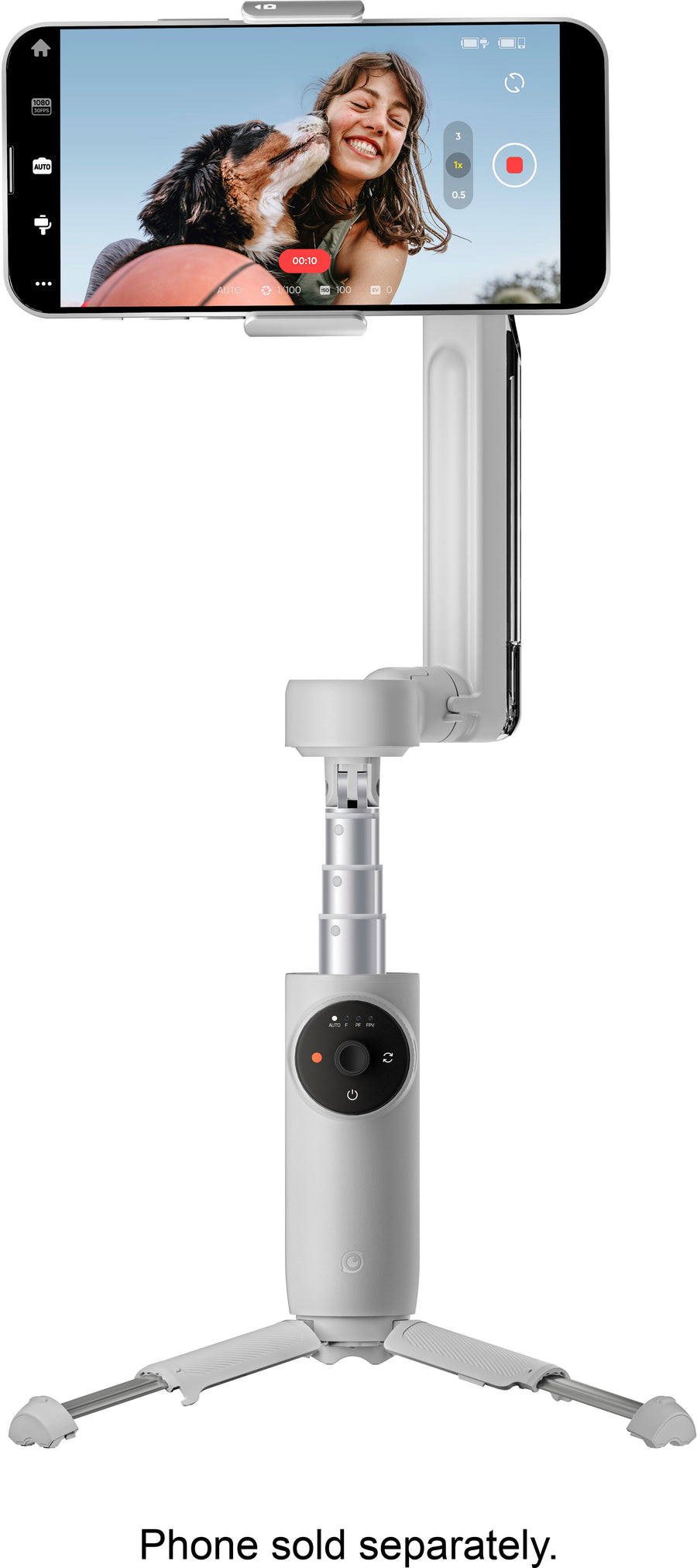 Insta360 - Flow Standard 3-axis Gimbal Stabilizer for Smartphones with built-in Tripod - Gray_0