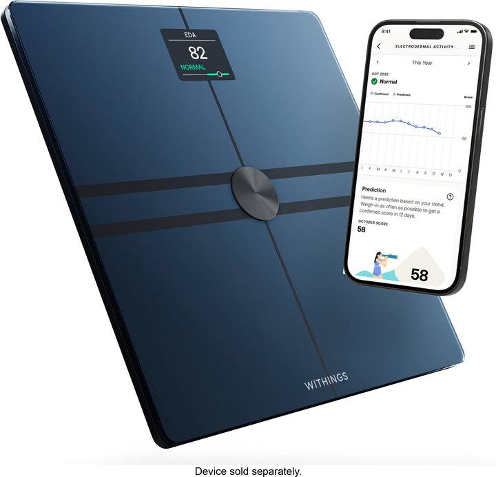 Withings - Body Comp Complete Body Analysis Smart Wi-Fi Scale - Black_2