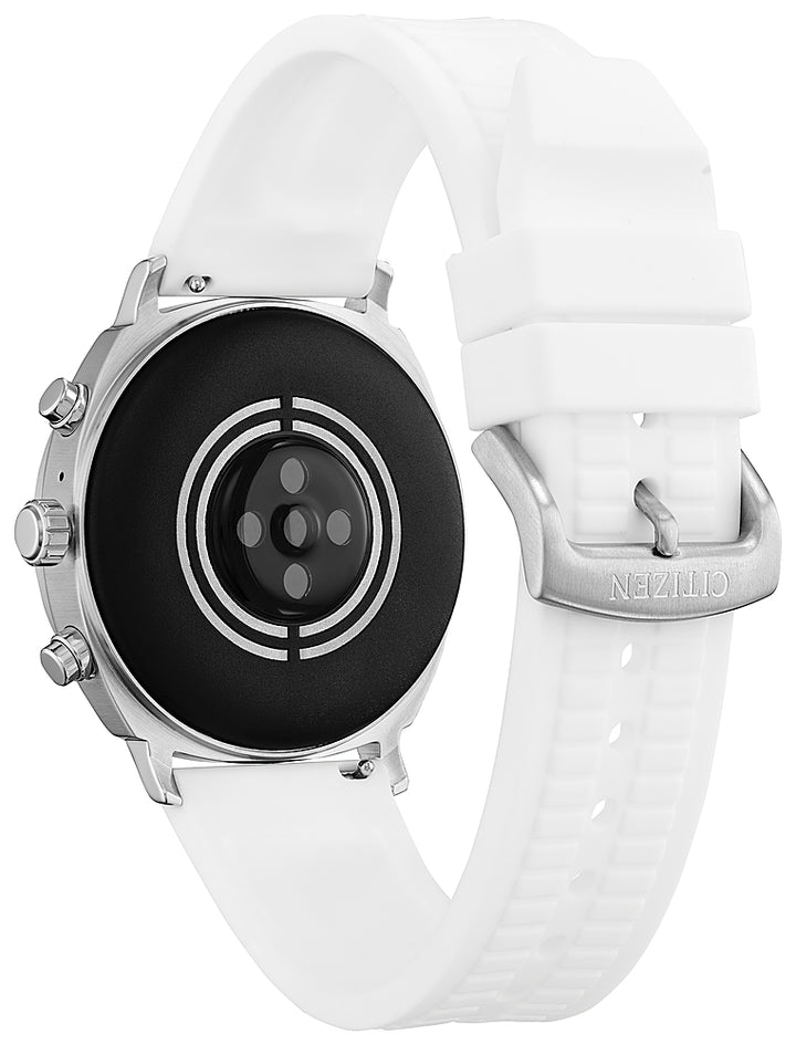 Citizen - CZ Smart 41mm Unisex Stainless Steel Casual Smartwatch with Silicone Strap - Silver_5