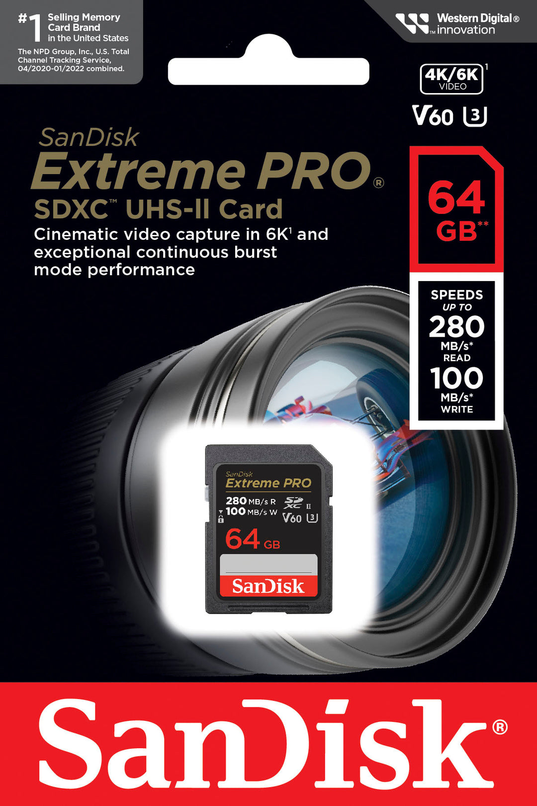 SanDisk - Extreme Pro 64GB SDXC UHS-II V60 Memory Card_1