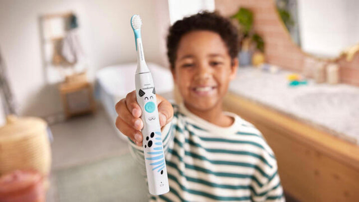 Philips Sonicare - Sonicare for Kids Design a Pet Edition Electric Toothbrush - White With Aqua Blue Button_7