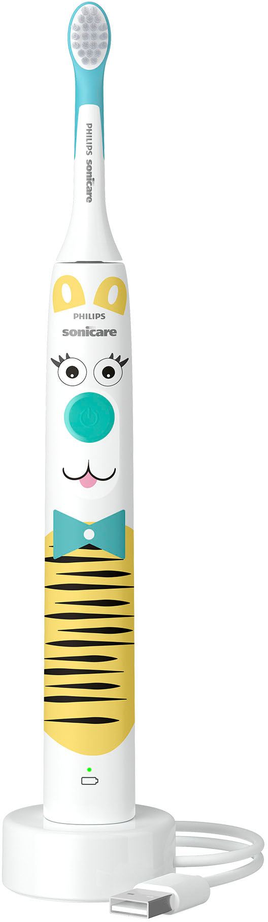 Philips Sonicare - Sonicare for Kids Design a Pet Edition Electric Toothbrush - White With Aqua Blue Button_2