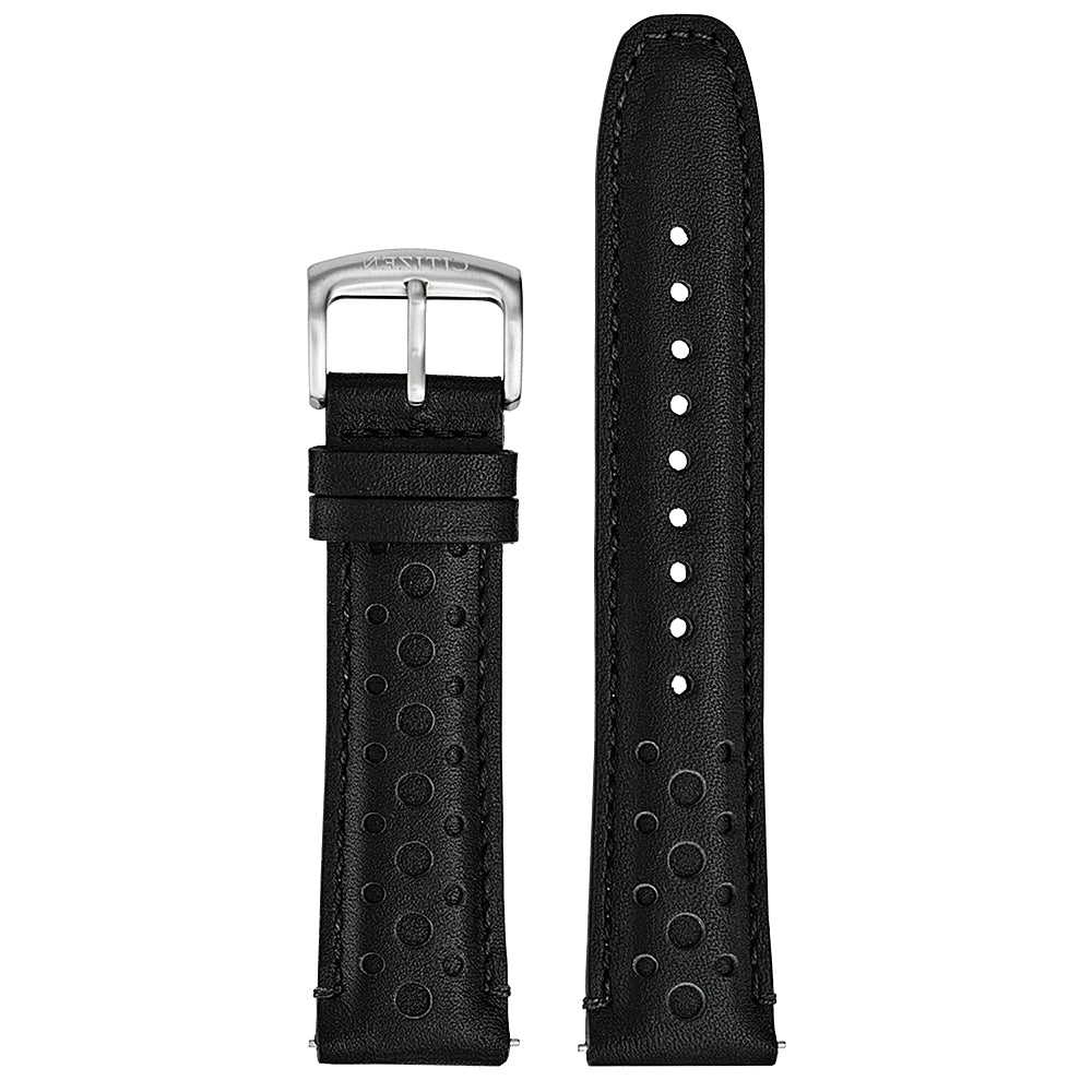 Perforated Leather Band for Citizen CZ Smartwatch 22mm - Black_0
