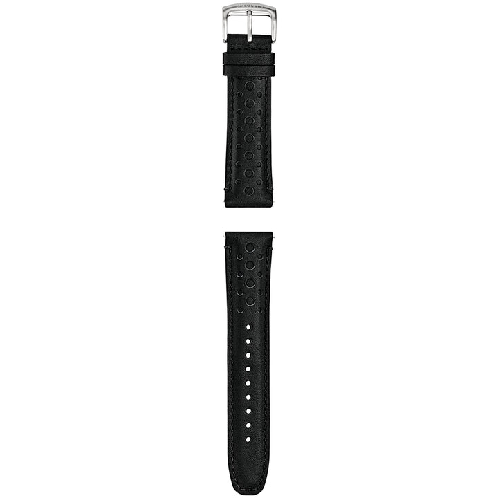Perforated Leather Band for Citizen CZ Smartwatch 22mm - Black_1