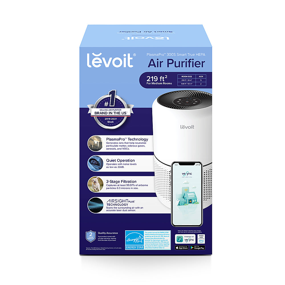 Levoit - PlasmaPro 300S Smart True HEPA Smart Air Purifier - White_9