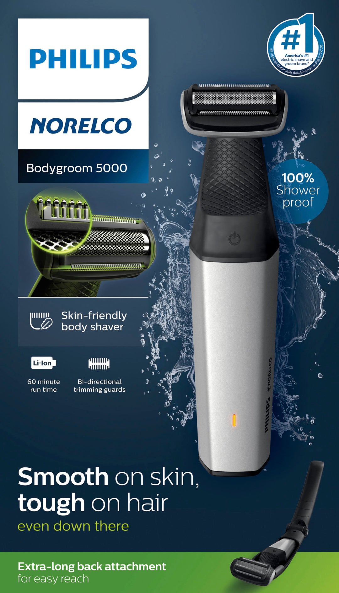 Philips Norelco - Bodygroom Series 5000 for Manscaping - Silver_4