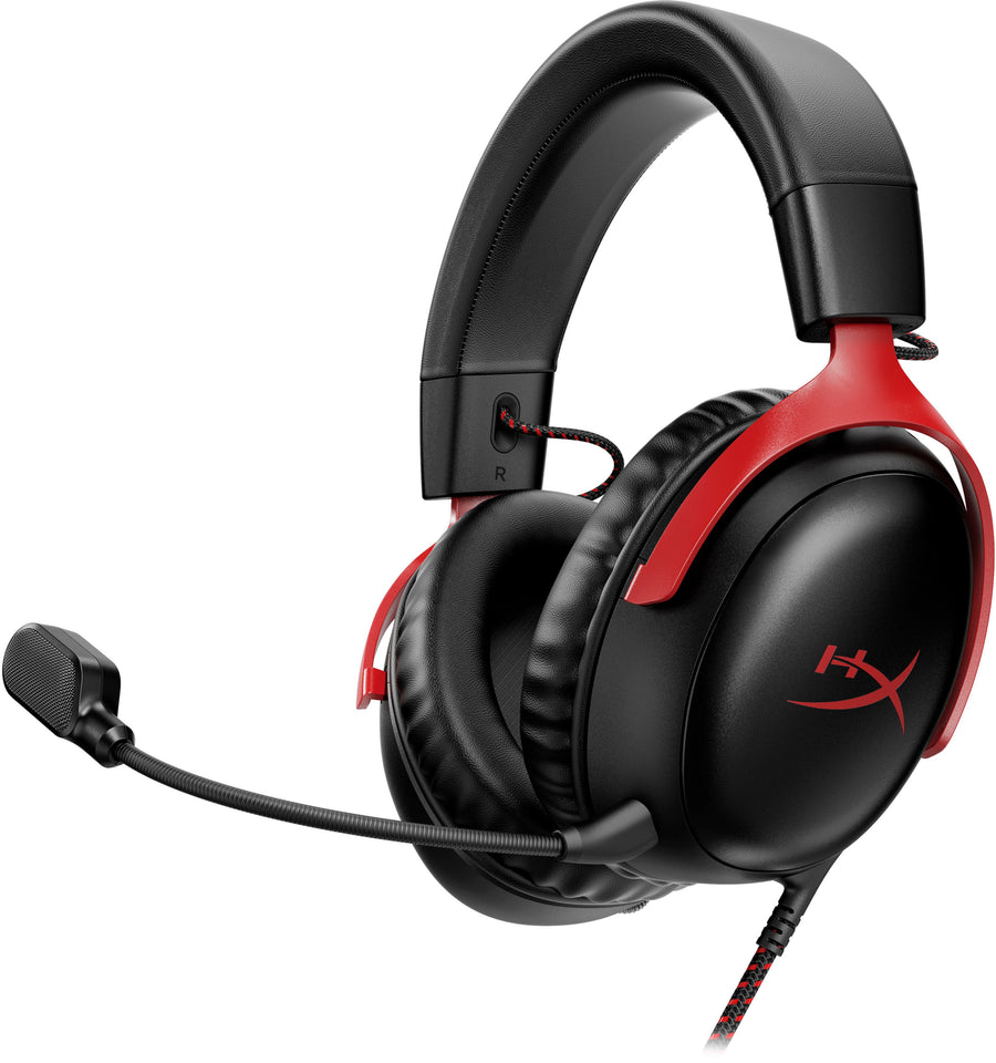 HyperX - Cloud III Wired Gaming Headset for PC, PS5, PS4, Xbox Series X|S, Xbox One, Nintendo Switch, and Mobile - Black/red_0