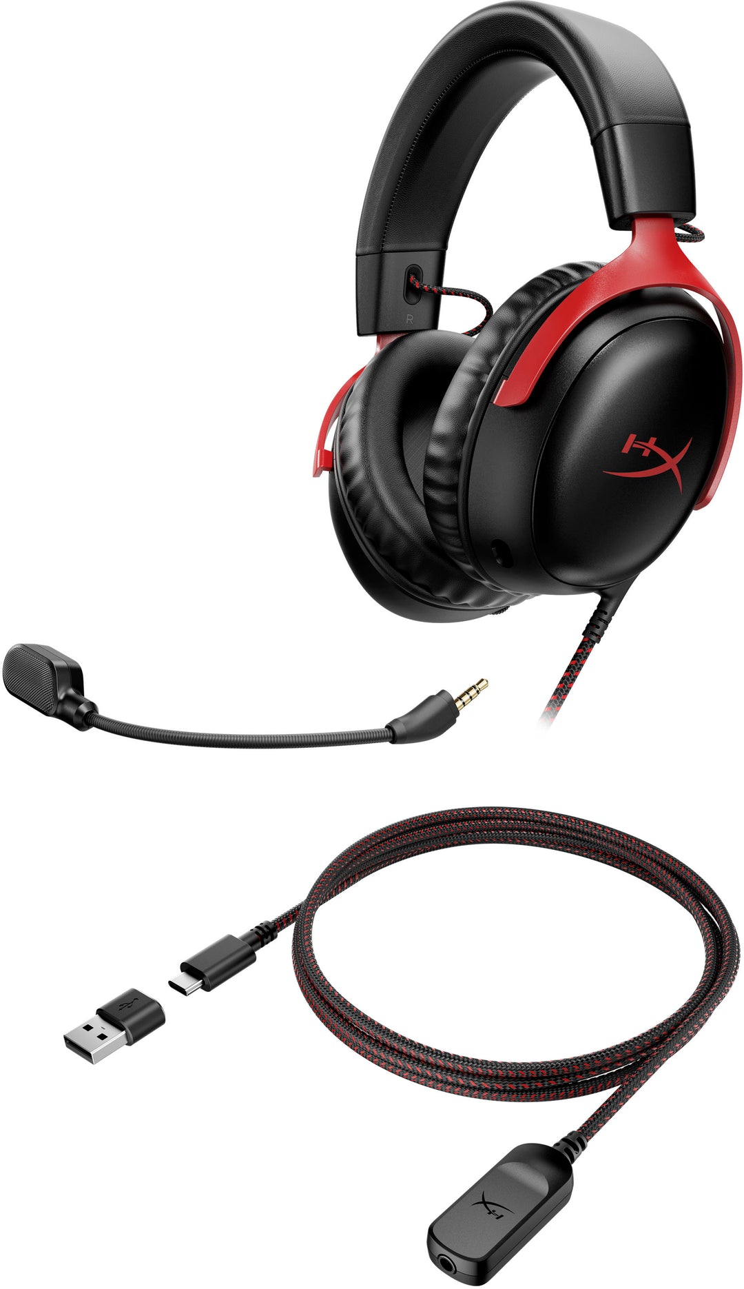 HyperX - Cloud III Wired Gaming Headset for PC, PS5, PS4, Xbox Series X|S, Xbox One, Nintendo Switch, and Mobile - Black/red_7