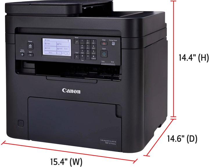 Canon - imageCLASS MF275dw Wireless Black-and-White All-In-One Laser Printer with Fax - Black_14
