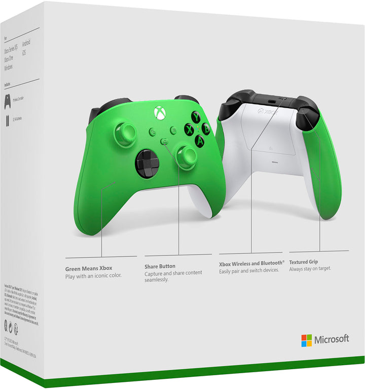 Microsoft - Xbox Wireless Controller for Xbox Series X, Xbox Series S, Xbox One, Windows Devices - Velocity Green_1