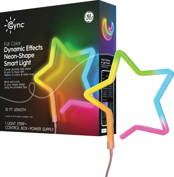 GE - Cync Smart Neon 10ft Shape Light with Dynamic Effects (1pk) - Full Color_0
