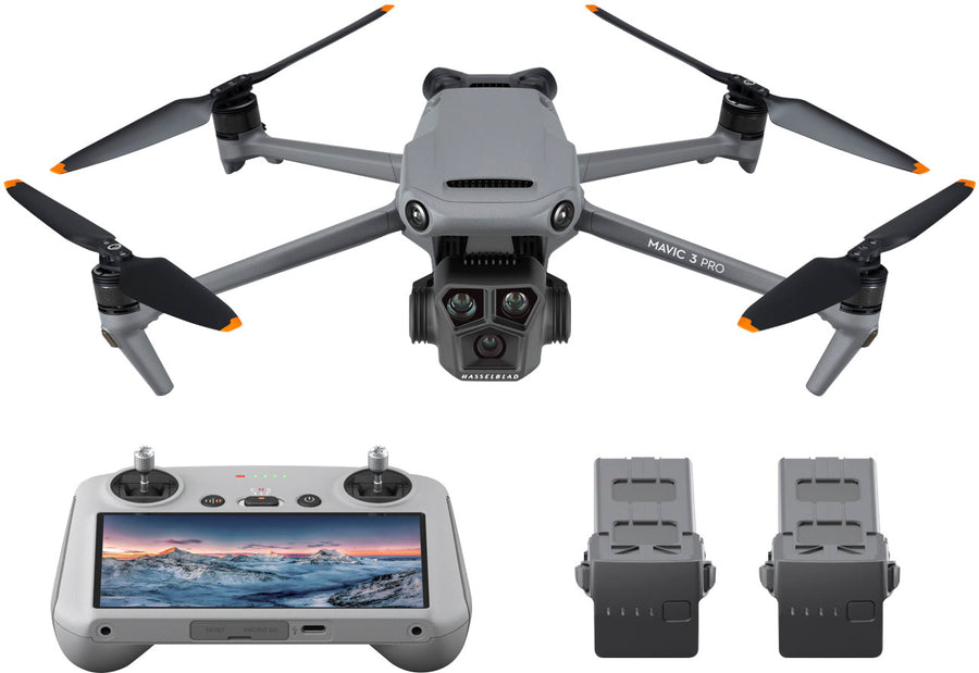 DJI - Mavic 3 Pro Fly More Combo Drone and RC Remote Control with Built-in Screen - Gray_0