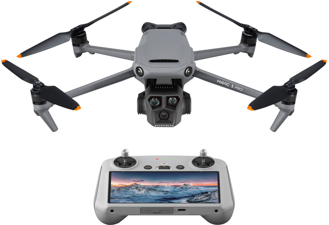 DJI - Mavic 3 Pro Drone and RC Remote Control with Built-in Screen - Gray_0