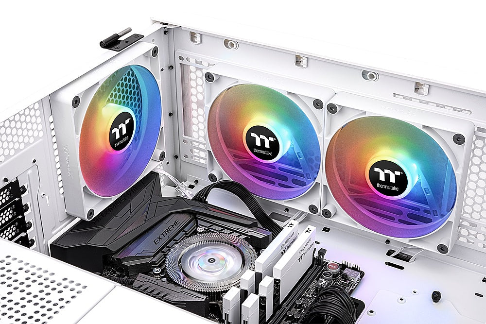 Thermaltake - CT 120 ARGB Sync 120mm Cooling Fan with Daisy-Chain Design 2-Pack Kit - White_3